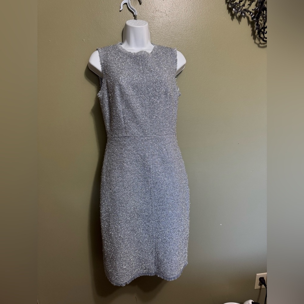 KATE SPADE New York Wool Blend Tinsel Tweed Dress in Moonglow Size 4